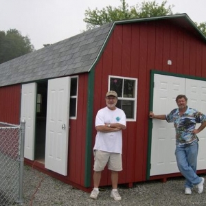 12x24 Hi-side Barn With Painted T1-11 Siding